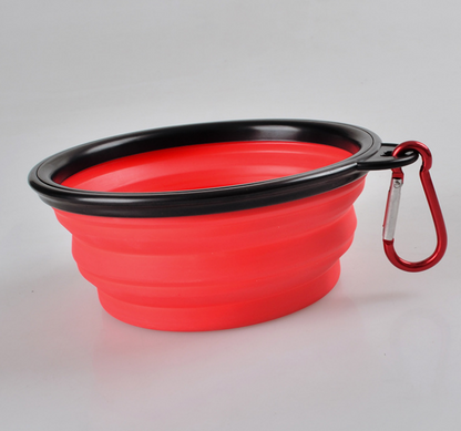 Folded Silicone Pet Dog Bowl