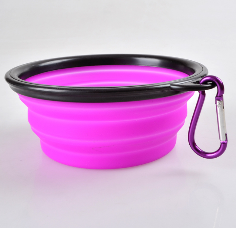 Folded Silicone Pet Dog Bowl