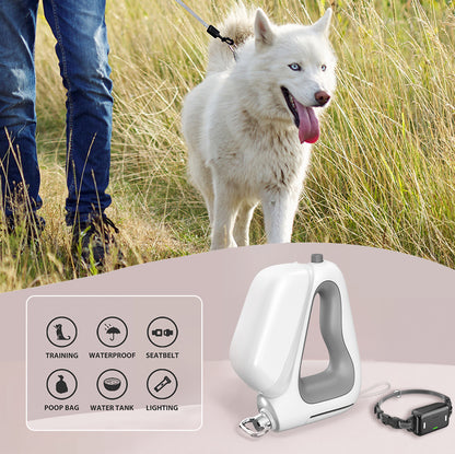 Leash With Integrated Dispenser & Poop Bags